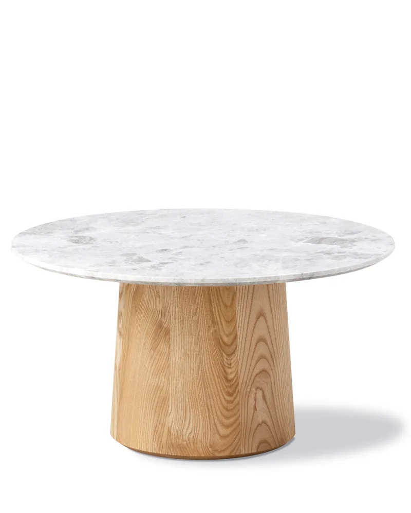 Niveau Coffee Table Ø61 by Fredericia in Tundra Grey, Ash oil treated, FSC Mix 70%, Ø61 cm, height 33 cm – product photo