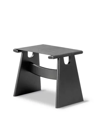 Seto Stool de Fredericia en Black canvas, Oak black lacquer, FSC Mix 70% – photo du produit 3 sur 5