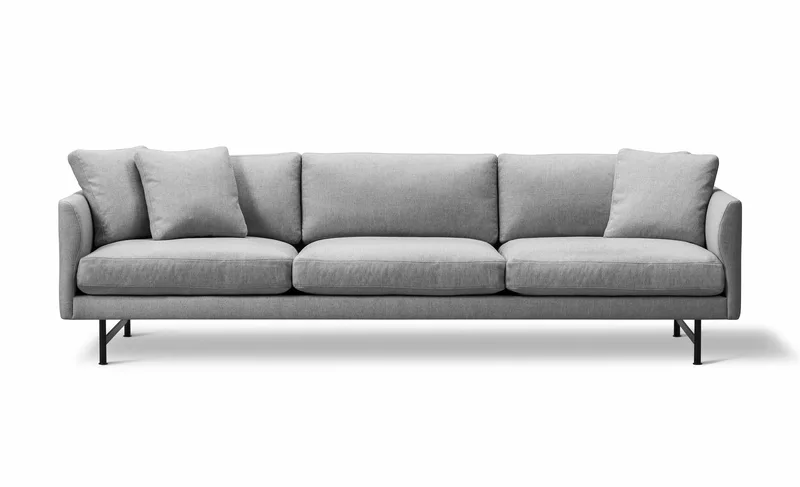 Calmo Sofa, 3 seater, 250 cm by Fredericia in Sunniva 242, Black – product photo