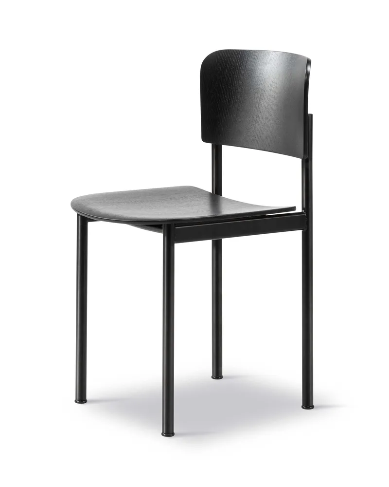 Plan Chair van Fredericia in Black ash, FSC Mix 70%, Black – productfoto 3 van 6