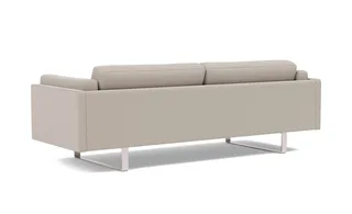 EJ280 Sofa, 3 seater, 240 cm by Fredericia in Erik 3790 Linen, Brushed chrome, sledge base (High) – product photo 3 of 4