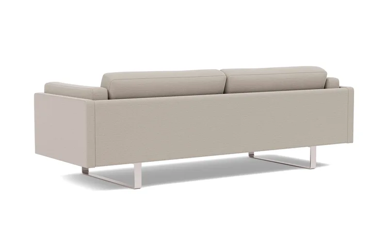 EJ280 Sofa, 3 seater, 240 cm by Fredericia in Erik 3790 Linen, Brushed chrome, sledge base (High) – product photo 3 of 4