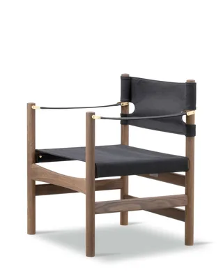 Canvas 21 Chair von Fredericia in Black canvas, Smoked oak, olied, FSC Mix 70% – Produktfoto 2 von 5