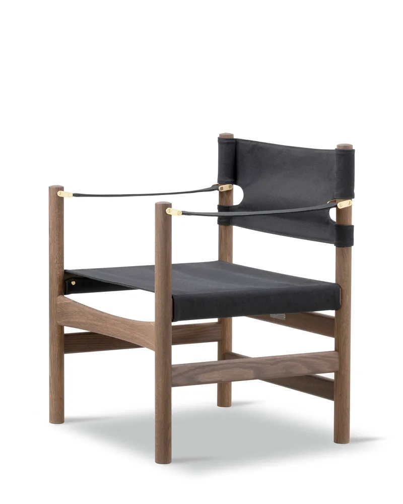 Canvas 21 Chair von Fredericia in Black canvas, Smoked oak, olied, FSC Mix 70% – Produktfoto 2 von 5
