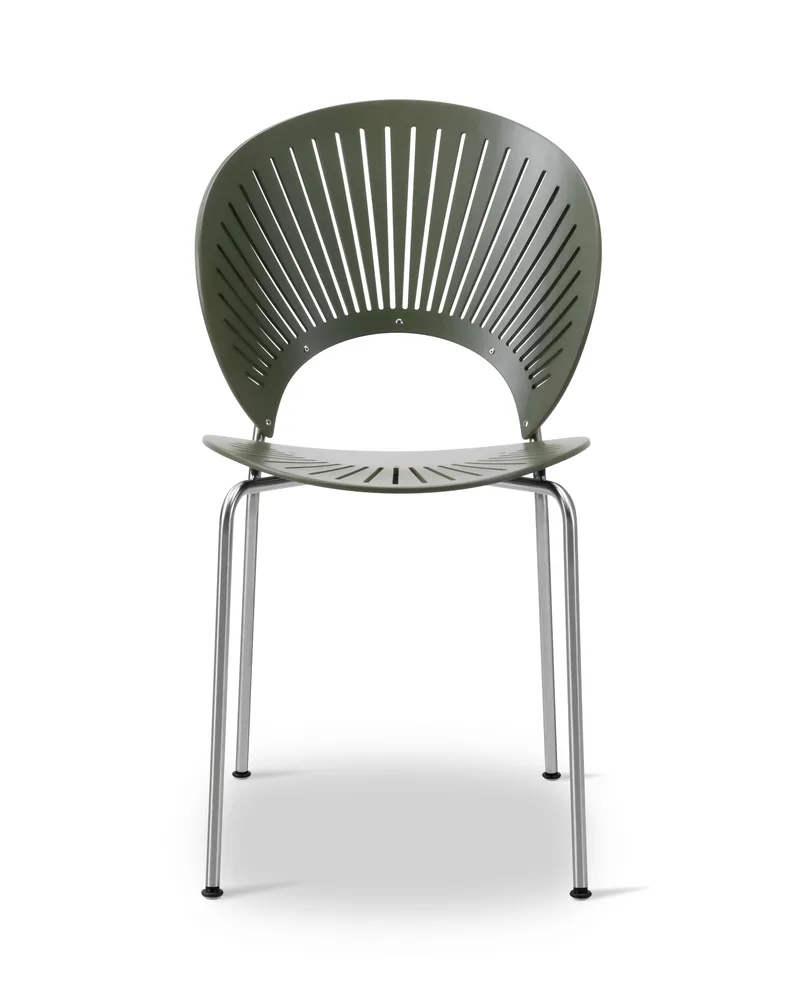 Trinidad de Fredericia en Beech khaki green, FSC Mix 70%, Chrome – photo du produit 7 sur 7