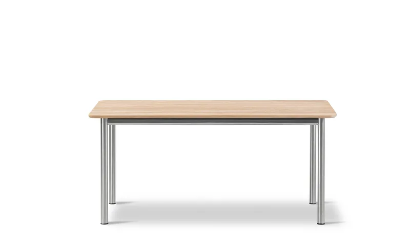 Plan Table 160 x 90 by Fredericia in Oak light oil, FSC Mix 70%, Brushed steel, 160 × 90 cm, height 73 cm – product photo 2 of 2