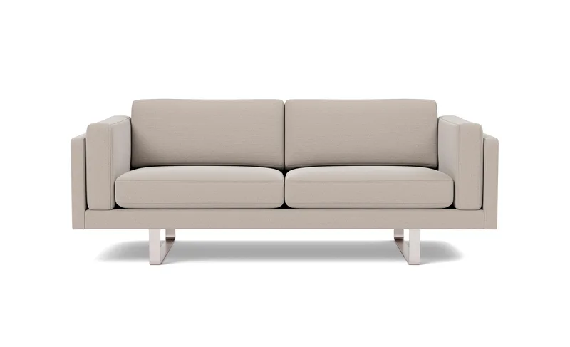 EJ280 Sofa, 2½ seater, 212 cm by Fredericia in Erik 3790 Linen, Brushed chrome, sledge base (High) – product photo 4 of 4