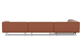Delphi Elements - Configuration C by Fredericia in Leather Cera 905, Russet brown, Brushed aluminium – product photo 3 of 4