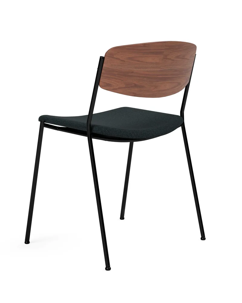 Lynderup Chair Seat upholstered by Fredericia in Connect 60999, Walnut lacquer, FSC Mix 70%, Black lacquer – product photo 3 of 4