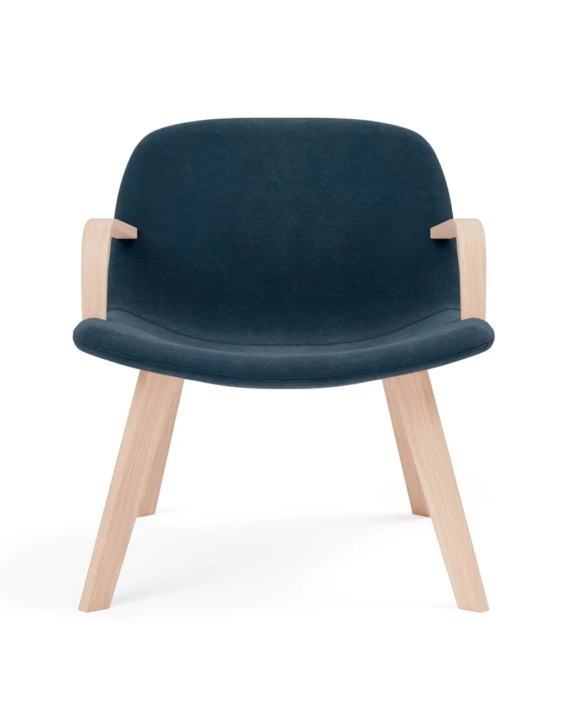Eyes Lounge Wood base Armchair by Fredericia in Gentle 873, Oak lacquer – product photo