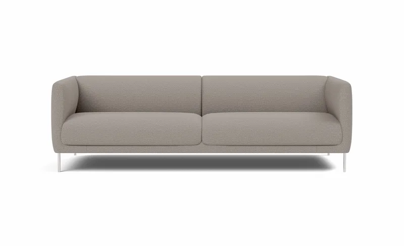Konami Sofa, 2½ seater, 235 cm by Fredericia in Sisu 0125, Stainless steel, brushed – product photo 3 of 3