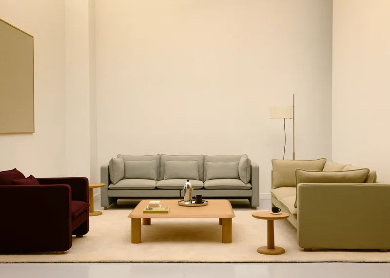 Jota Lounge Chair van Fredericia in Vidar 693, Oak light oil, FSC Mix 70%, Arm cushions not included – sfeerfoto 1 van 10