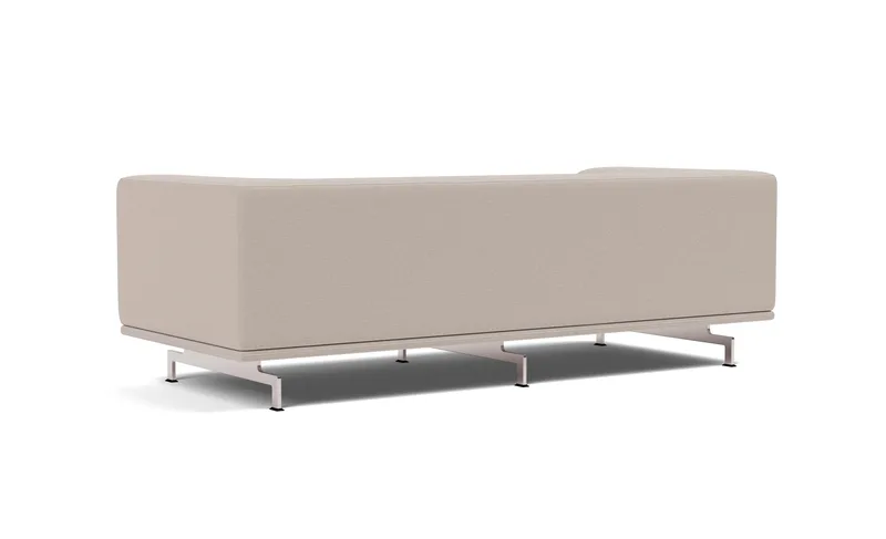 Delphi Sofa, 2 seater, 205 cm by Fredericia in Steelcut Trio, 213, Brushed aluminium – product photo 3 of 4