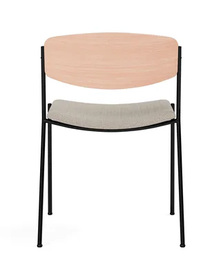 Lynderup Chair Seat upholstered by Fredericia in Connect 60147, Oak lacquer, FSC Mix 70%, Black lacquer – product photo 2 of 4