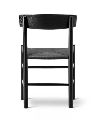 J39 Mogensen Chair van Fredericia in Black paper cord, Oak black lacquer, FSC Mix 70% – productfoto 2 van 4