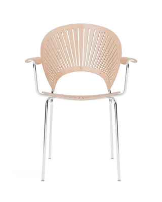 Trinidad Armchair by Fredericia in Oak lacquer, FSC Mix 70%, Chrome – product photo 4 of 4