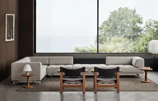The Spanish Chair by Fredericia in Leather, black, Smoked oak, olied, FSC Mix 70% – interior photo 5 of 8