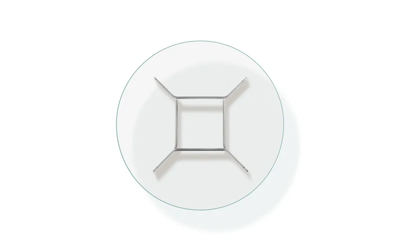 JG Coffee Table von Fredericia in 12 mm tempered glass, Brushed aluminium with clear powder lacq. – Produktfoto 3 von 5