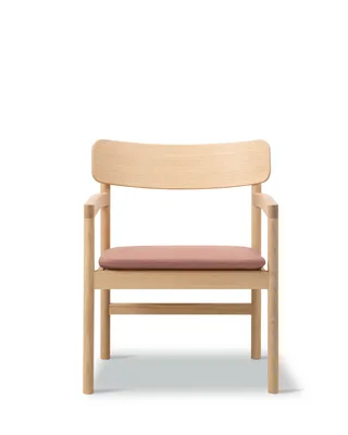 Post Lounge Chair von Fredericia in Vidar 633, Oak light oil, FSC Mix 70%, With natural webbing – Produktfoto 4 von 4