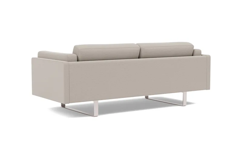 EJ280 Sofa, 2½ seater, 212 cm by Fredericia in Erik 3790 Linen, Brushed chrome, sledge base (High) – product photo 3 of 4
