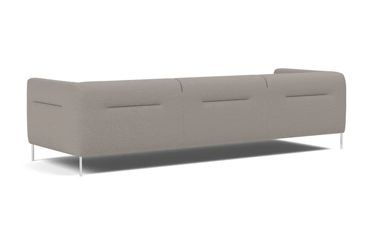Konami Sofa, 3 seater, 277 cm van Fredericia in Sisu 0125, Stainless steel, brushed – productfoto 1 van 4