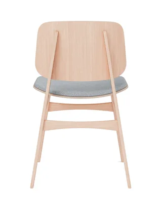 Søborg Wood Base Seat upholstered by Fredericia in Hallingdal 130, Oak lacquer, FSC Mix 70% – product photo 2 of 4