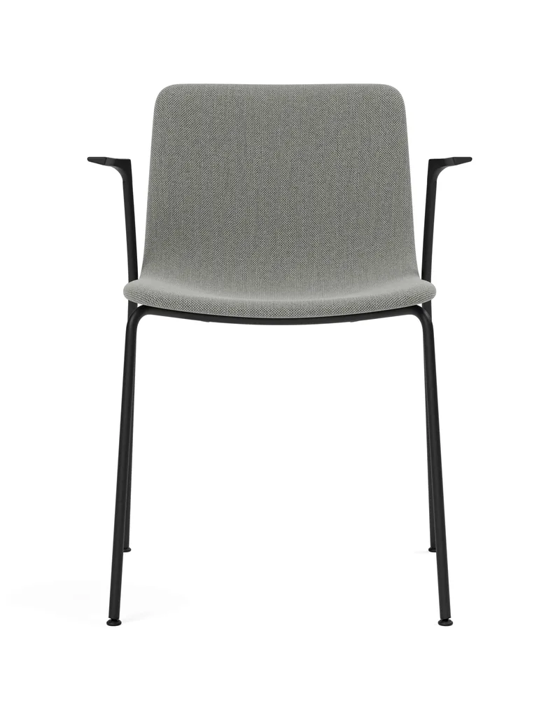Pato 4 Leg Armchair by Fredericia in Re-Wool 128, Black – product photo