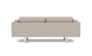 EJ280 Sofa, 2½ seater, 212 cm by Fredericia in Erik 3790 Linen, Brushed chrome, sledge base (High) – product photo 2 of 4