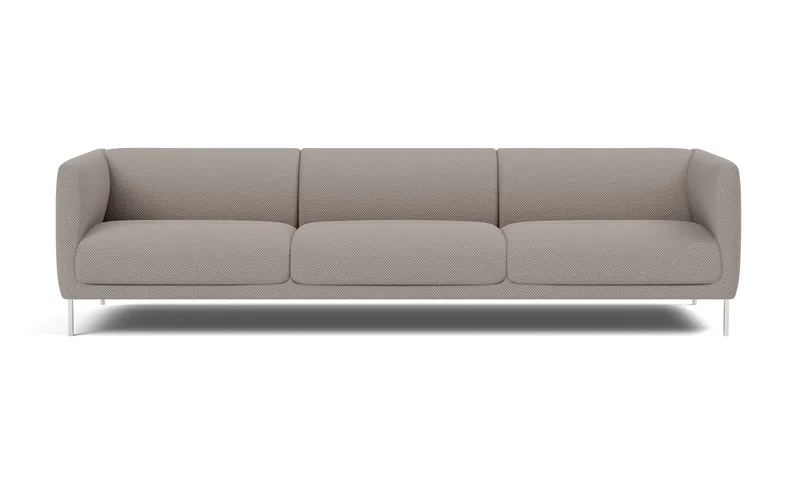 Konami Sofa, 3 seater, 277 cm van Fredericia in Sisu 0125, Stainless steel, brushed – productfoto 4 van 4
