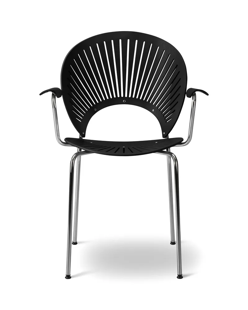 Trinidad Armchair by Fredericia in Black ash, FSC Mix 70%, Chrome – product photo 2 of 2