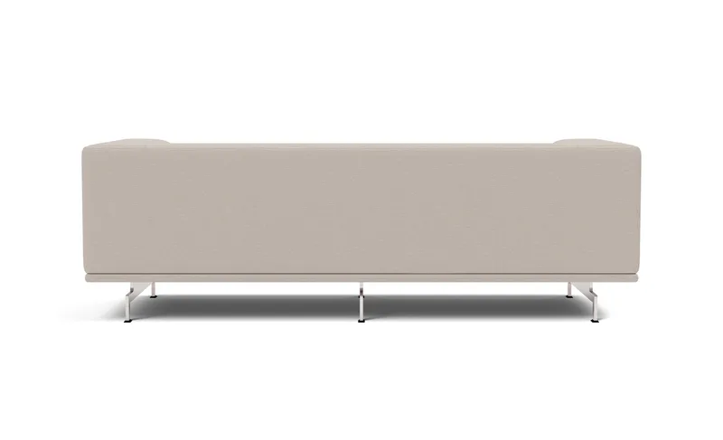 Delphi Sofa, 2 seater, 205 cm by Fredericia in Steelcut Trio, 213, Brushed aluminium – product photo 2 of 4