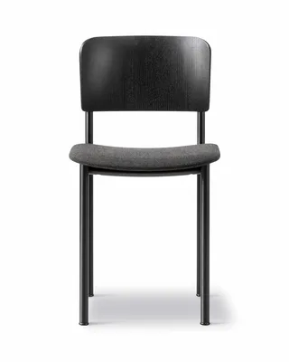 Plan Chair Seat Upholstered by Fredericia in Re-Wool 198, Black ash, FSC Mix 70%, Black – product photo 4 of 4