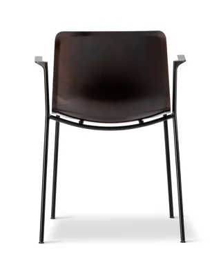 Pato Paper 4 Leg Armchair de Fredericia en Papershell w/black screws, FSC Mix 70%, Black – photo du produit 2 sur 4