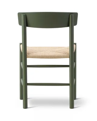 J39 Mogensen Chair von Fredericia in Natural paper cord, Beech khaki green, FSC Mix 70% – Produktfoto 5 von 7