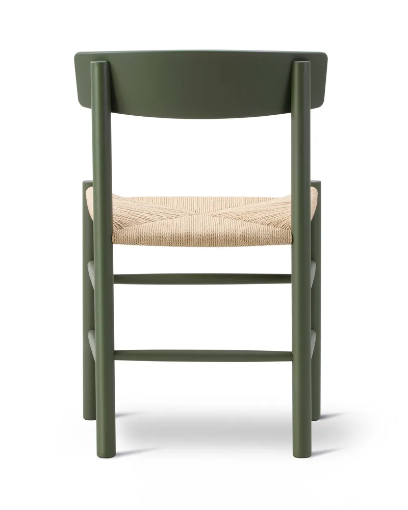 J39 Mogensen Chair von Fredericia in Natural paper cord, Beech khaki green, FSC Mix 70% – Produktfoto 5 von 7