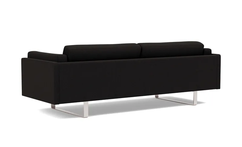 EJ280 Sofa, 3 seater, 240 cm van Fredericia in Re-Wool 198, Brushed chrome, sledge base (High) – productfoto 3 van 4