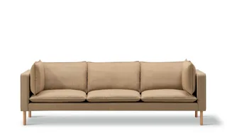 Jota Sofa on Legs, 3-pers., 231 cm von Fredericia in Mood 4104, Oak light oil, FSC Mix 70%, Arm cushions included – Produktfoto 2 von 2