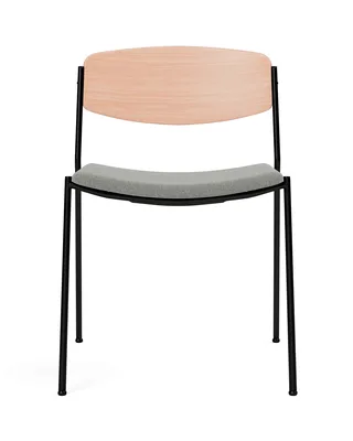 Lynderup Chair Seat upholstered by Fredericia in Re-Wool 128, Oak lacquer, FSC Mix 70%, Black lacquer – product photo 4 of 4