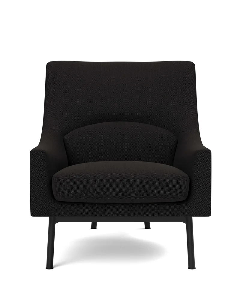 A-Chair Metal Base von Fredericia in Re-Wool 198, Black – Produktfoto