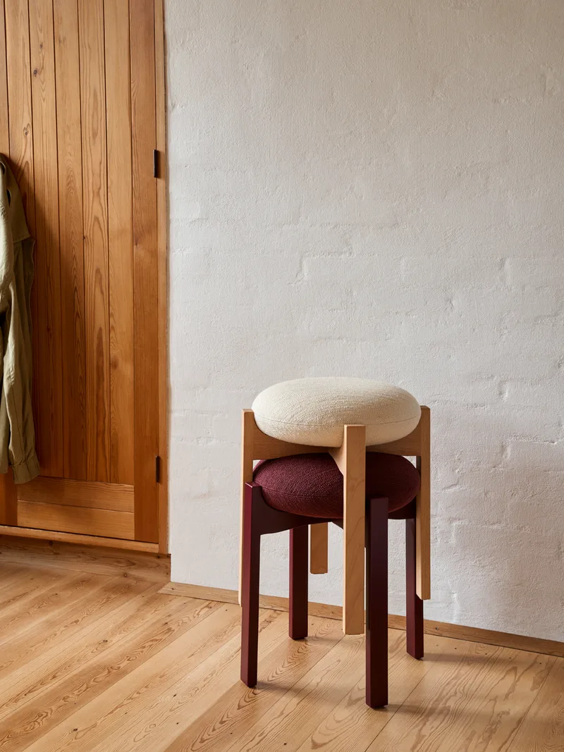 Pioneer Stool by Fredericia in Odino PV82, Light Blue, Oak lacquer, FSC Mix 70% – interior photo 3 of 4