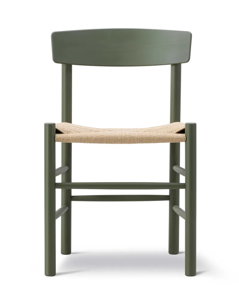 J39 Mogensen Chair von Fredericia in Natural paper cord, Beech khaki green, FSC Mix 70% – Produktfoto 7 von 7