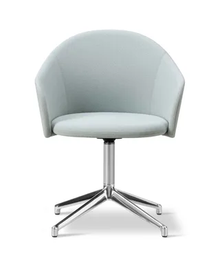 Gomo Armchair Swivel Base 4-star von Fredericia in Mylla 811, Polished aluminium – Produktfoto 4 von 4