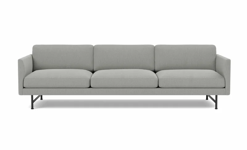 Calmo Sofa, 3 seater, 250 cm de Fredericia en Re-Wool 128, Black – photo du produit