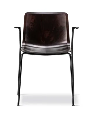 Pato Paper 4 Leg Armchair de Fredericia en Papershell w/black screws, FSC Mix 70%, Black – photo du produit 4 sur 4