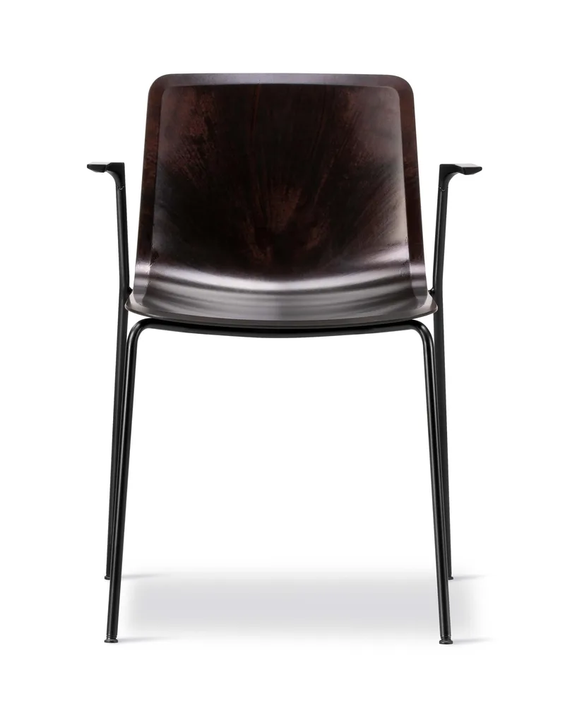 Pato Paper 4 Leg Armchair de Fredericia en Papershell w/black screws, FSC Mix 70%, Black – photo du produit 4 sur 4