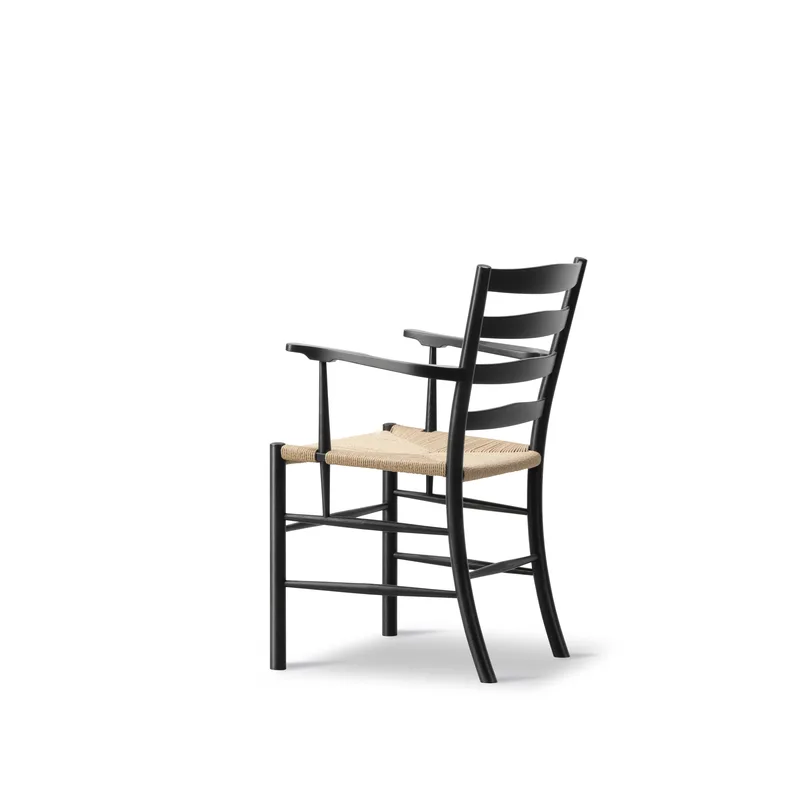 Klint Armchair by Fredericia in Natural paper cord, Oak black lacquer, FSC Mix 70% – product photo 4 of 5