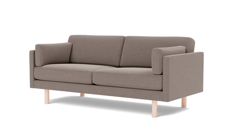 EJ220 Sofa, 2½ seater, 185 cm von Fredericia in Erik 9998 Broken Grey, Oak soap treated, FSC Mix 70% – Produktfoto 1 von 4