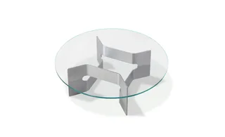 JG Coffee Table von Fredericia in 12 mm tempered glass, Brushed aluminium with clear powder lacq. – Produktfoto 4 von 5