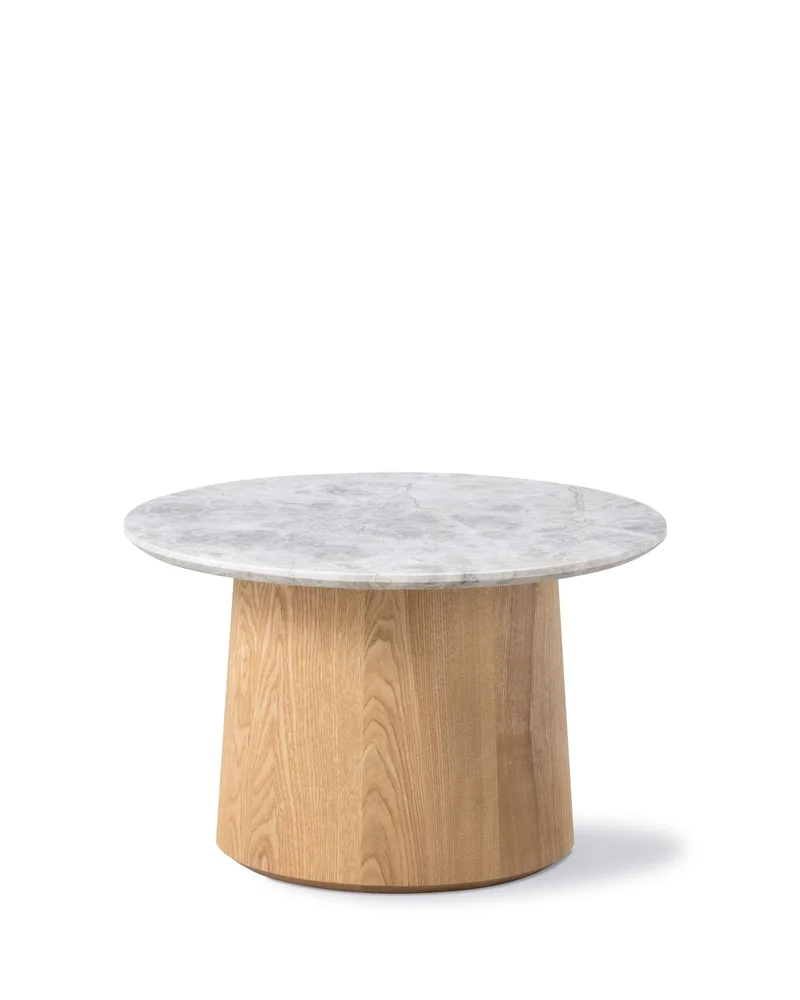 Niveau Coffee Table Ø45 by Fredericia in Tundra Grey, Ash oil treated, FSC Mix 70%, Ø45 cm, height 29 cm – product photo