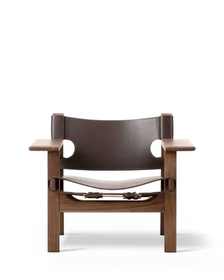The Spanish Chair by Fredericia in Leather, dark brown, Walnut oiled – product photo 8 of 8